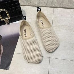 Casual Shoes Women Footwear Mesh Breathable Flat Ladies Slip On Shoe Sale Urban Daily Routine Arrival 2024 39 Luxury Light A