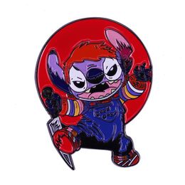 Stitch and Chucky ghost baby chagi mix and match Brooch horror movie baby inspiration badge Halloween accessories