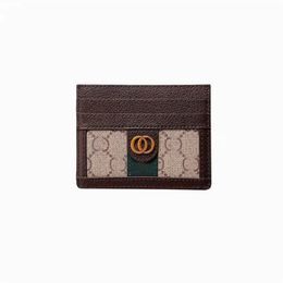 luxury Designer Top quality Card Holder Genuine Leather Marmont G purse Fashion Y Womens men Purses Mens Key Ring Credit Coin Mini Wallet 264M