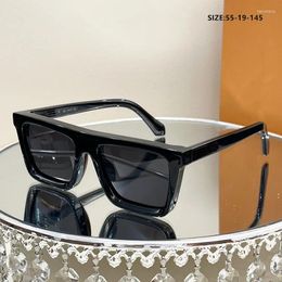 Sunglasses 2024 Retro Extra Large Square Frame Men's Flat Top Women's Fashion Gradient