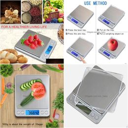 Scales 500G001G Digital Precision Pocket Gramme Nonmagnetic Stainless Steel Platform Jewellery Electronic Nce Weight 230112 Drop Deliver Dhqbi