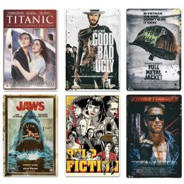 Vintage Movie Metal Tin Signs Wall Decors Top Film Stars Plaque Metal Posters Home Wall Art Painting Room Decoration for Man Cave Pub Club Size 30X20cm