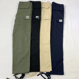 Mens Pants North Cool Fashion American High Street Brand Pure Cotton Five Point Cheque Multi Pocket Overalls Loose Cargo Shorts Cargo Pants Mens carhartte pants