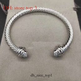 DY Cable Bracelet Designer Bangle Fashion Jewelry Woman and Men Gold Silver Pearl Head Cross Cuff Bracelet Dy Jewelry Designers Party Christmas Gift Top Quality 1494