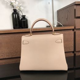 25cmwomen brand totes luxury handbag designer bag fully handmade swift Leather stitching beige pink green Colours wholesale price