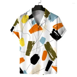 Men's Casual Shirts Hawaii Shirt 3D Print Fruit Short-sleeved Party Lapel Oversized T-shirt Summer Clothing 2024 Streetwear