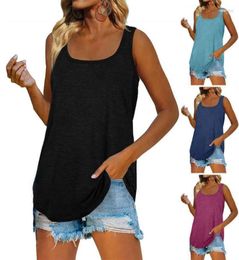 Women039s Blouses Women039s Shirts Breathable Trendy Solid Colour Basic Loose Tees Shirt Arc Hem Summer Vest Shrink Resista7615395