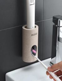 Toothbrush Holders Portable automatic toothpaste dispenser nontoxic wallmounted no drilling installation Inventory Whole7272496