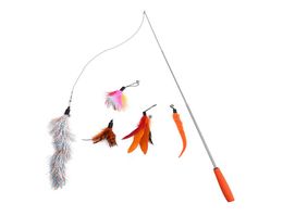 Feather Teaser Cat Toy Retractable Wand 5 PCS Assorted Teaser Refills Interactive Catcher Teaser Toy JK2012XB2814321