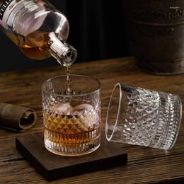 Wine Glasses High-end Transparent Bright Glass With Gift Box And Artistic Pattern Whiskey Beer Set Suitable For Bars Kitchens