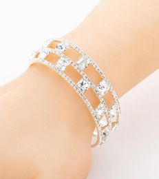 Bangle Europe And America Geometry Fashion Woman Bracelet Crystal Embellishment Jewellery Rhinestone Trendy Whole2499264