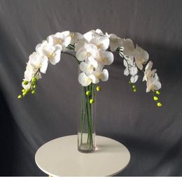 10Pcslot Lifelike Artificial Butterfly Orchid flower Silk Phalaenopsis Wedding Home DIY Decoration Fake Flowers 4445118