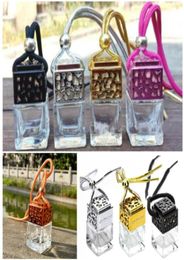 8ML Car Perfume Bottle Hollow Hanging Perfume Ornament Air Freshener For Essential Oils Diffuser Fragrance Empty Glass Bottle HH75721495