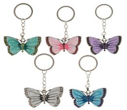 Crystal Animal Butterfly Keychains Silver Fashion Vine Rhinestone Key Chain Rings Jewelry Gift Car Charms Holder Keyrings4785994