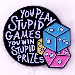 funny game dice badge Cute Anime Movies Games Hard Enamel Pins Collect Cartoon Brooch Backpack Hat Bag Collar Lapel Badges