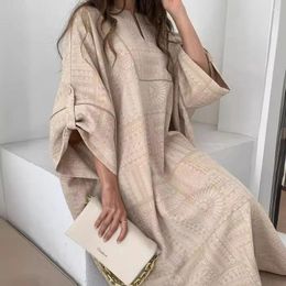 Casual Dresses Women Robe Dress Arab Ethnic Style Middle East Print Spring Summer Female Causal Loose Pullover Long Clothing