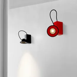 Wall Lamps LED Lights Black Red Green White Body Bedroom Living Room Office Stairs Magnetic Attraction