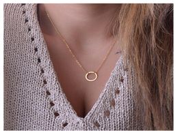 Circle Pendants Necklace Eternity Necklace Karma Infinity Gold Minimalist Jewellery Dainty Forever Circle Necklace Gif2942193