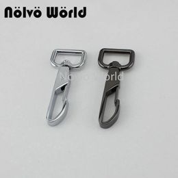 Nolvo World 52050 pieces 20mm Zinc alloy snap hook Chrome Gun black Lanyard Snap Hook Clasp key chain 240425