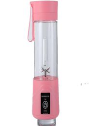 380ml Mini Portable Electric Fruit Juicer Machine Usb Rechargeable Smoothie Maker Blender Shake Take Juice Slow Vegetable Tools3448696