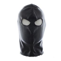 w1023 Quality Latex Leather Gimp Eyes Open Mask Hood Fetish Bondage Restraint Begineer7788008