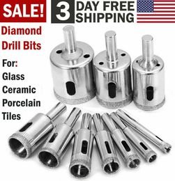 New Bit Hollow Core Drill Bit Set Tile Porcelain Hole Saw Cutting Diamond Drill Bits for Glass Ceramic Tile Porcelain Maker Saw Cu8706639