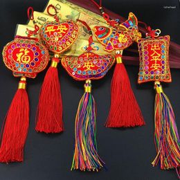 Decorative Figurines Traditional Chinese Knot Feng Shui Lucky Hanging Tassel Decoration For Home Wall