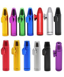 Bullet Rocket Shaped Snuff Snorter Sniff Dispenser Aluminium Metal Nasal Endurable For Tobacco Cigarette Smoking Pipe8628775