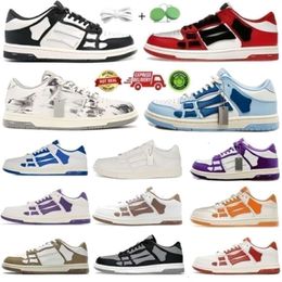 Designer Skelet Shoes Fashion Bones Runner Top Low Skel Skeleton Women Men Blue Red White Black Green Gray Original 35-46 on