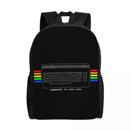Backpack Commodore 64 For Boys Girls C64 Computer Game College School Travel Bags Women Men Bookbag Fits 15 Inch Laptop
