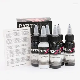 Tattoo Inks Professional Ink Set 6 Colours 1 Oz 30ml/Bottle Pigment Kit & Body Art Permanent Makeup