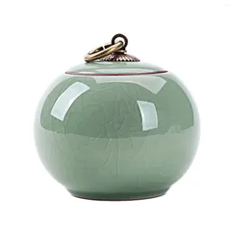 Storage Bottles Ceramic Tea Canister Japanese Style Coffee Sugar Pots Jars Traditional Caddy For Kitchen