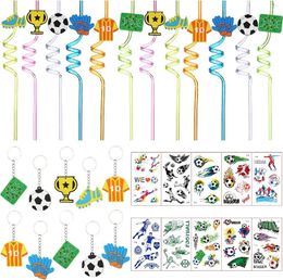 Party Decoration Soccer Favours Set Tattoo Stickers Goodie Bag Stuffers Theme Decorations Supplies 34Pcs