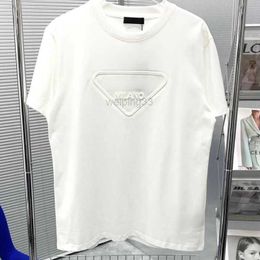 Men's T-shirts Summer Short Sleeved t Shirt Mens Cotton Round Neck Sweatshirt Classic 3d Embossed Tshirt Pd Designer T-shirt Men Women Cotton Pullover Tee 4xlz6k3