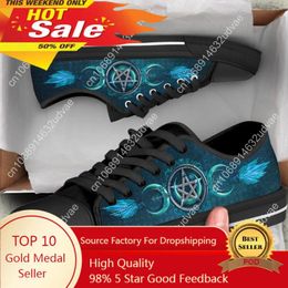 Casual Shoes Classic Women Vulcanized Pagan Wiccan Witch Pattern Canvas Comfortable Flats For Girls Light Lace Up Sneakers