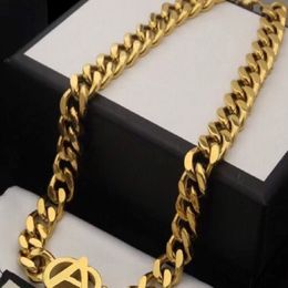2021 three-color stainless steel Double G letter 18k gold-plated chain necklace bracelet pendant men and women party couple gift hip ho 281z