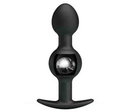 Adult Pleasure Anal Beads Silicone Butt Plug Metal Ball Inside Sex Products For Couple Anus Muscles Trainer5688479