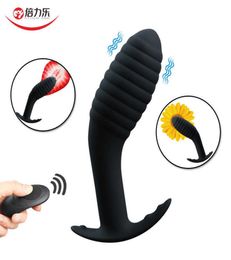Male Vibrating Anal Plug 10 Modes Prostate Massager Anal Vibrator Butt Plug Adults Sex Toys For GaysWomen Remote Controller X06025799497