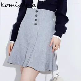 Skirts High Waist Bodycon Womens Skirt Japanese Button Feminino Sexy Mini Ropa 2024 Faldas Mujer Spring Summer Clothing