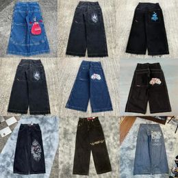 Men clothing JNCO Baggy Jeans Y2K Hip Hop Embroidered high quality jeans vintage streetwear Goth men women Casual wide leg jeans 240429