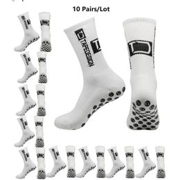 Unisex soccer socks sports grip non-slip basketball dot glue cotton 10 Pair/Lot 240428