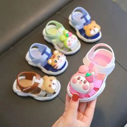 Sandalias Shoes for Girl Children Sandals Garden Shoes Summer Cartoon Boy Beach Shoe Soft Soled Girls Walking Shoe Baby Shoe 240418