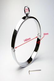 Dia 140mm320g male stainless steel Neck Collar Adult Slave Role Play metal Collar For men Sex Games couple sex game4780378