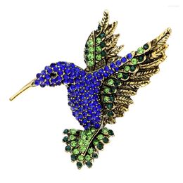 Brooches Davidzhang Colourful Rhinestone Hummingbird For Women Animal Pin Korea Fashion Accessories Winter Coat Party Jewellery