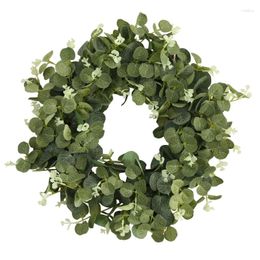 Decorative Flowers Spring Wreath Artificial Money Leaf For Front Door Window Wedding