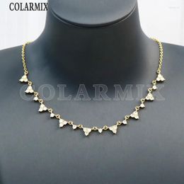 Chains 5 Pieces Crystal Jewelry Necklace Simple Classic Layer Charms Pave Zirconia Fashion Women Gift 52935