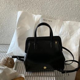 School Bags Black Leather Backpack Retro Fashion Travel Commuter Bag Laptop Casual Shoulder Rucksack College Messenger Handbag