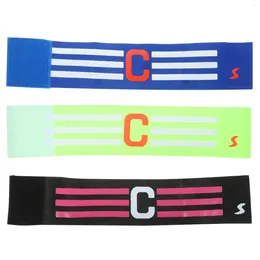 Wrist Support 3 Pcs Football Match Captain Armband Emblems Soccer The Sign Nylon Bands Practical Armbands