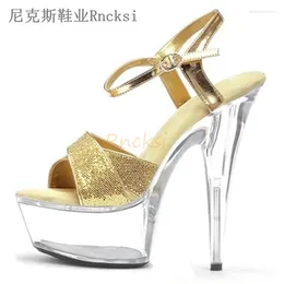 Dress Shoes Rncksi Super High Heel Ladies 15cm Wedges Sandals Women Summer Peep Toe Fashion Beach Guigui Lady Formal