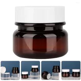 Storage Bottles 4 Pcs Toiletry Plastic Sample Jars Cream Container Mini Containers With Lids Sub Travel For Small